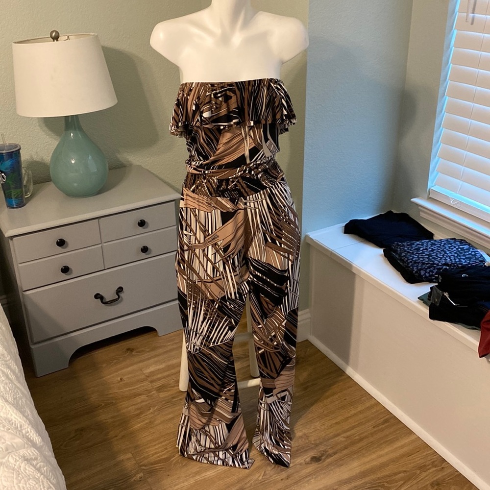 Cache Jumpsuit Romper Pants Suit Playsuit Tropica… - image 1